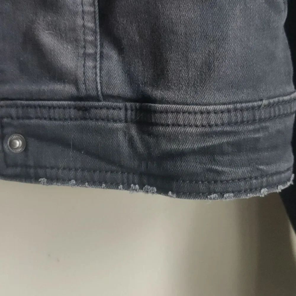 Free People charcoal denim jacket - Picture 4 of 9
